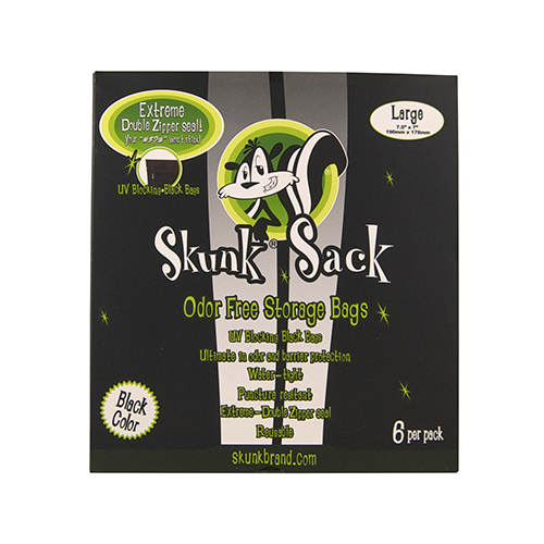 SKUNK Sack Schwarz Large 6er, 190 x 178 mm