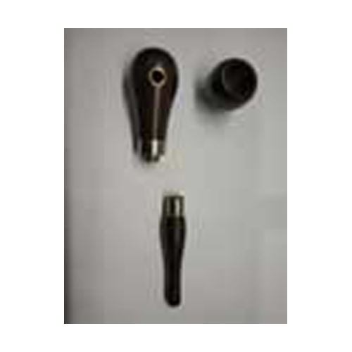 Screw-on pipe, wood, can be set at an angle, 13 cm high