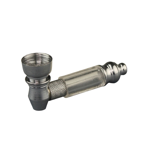 Screw-on pipe, metal + plastic, 8 cm long