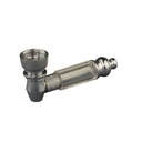 Screw-on pipe, metal + plastic, 8 cm long