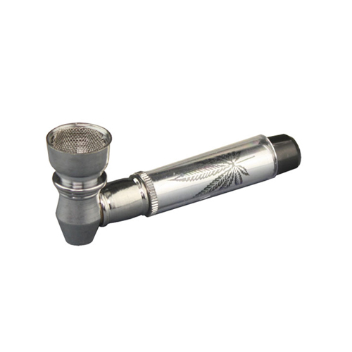 Screw-in pipe made of metal and plastic, 8 cm long