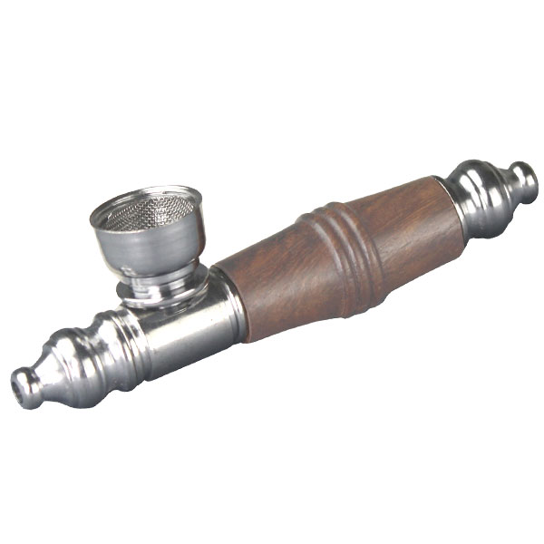 Screw-in pipe, metal + wood, boom effect, 9.5 cm