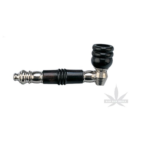 Screw pipe, metal and wood, 10 cm long