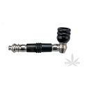 Screw pipe, metal and wood, 10 cm long