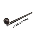 Schraubpfeife, Metall und Holz, 21 cm lang