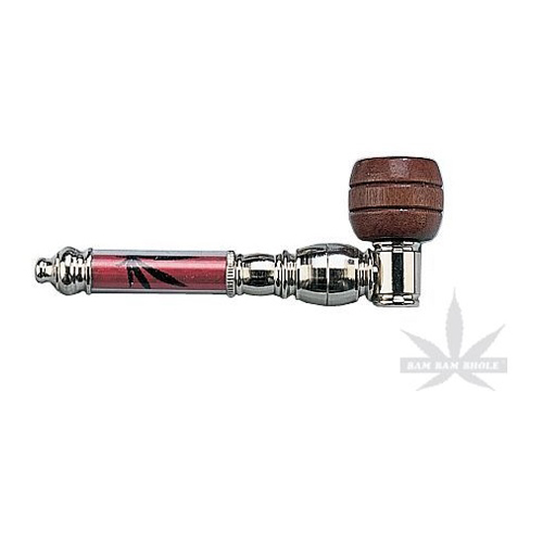 Screw pipe, metal, plastic + wood, 12 cm