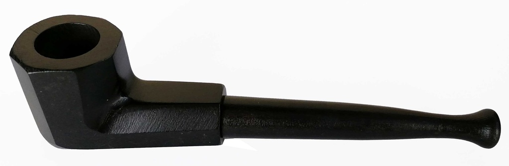 Screw pipe, dark wood, 14 cm long