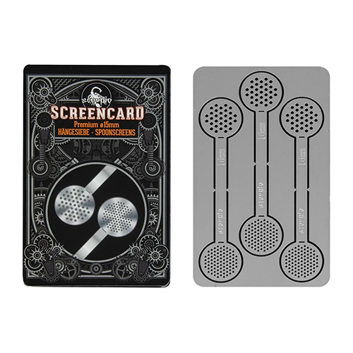 Screencard Hängesiebe 15mmØ, 6 Siebe Metallkarte
