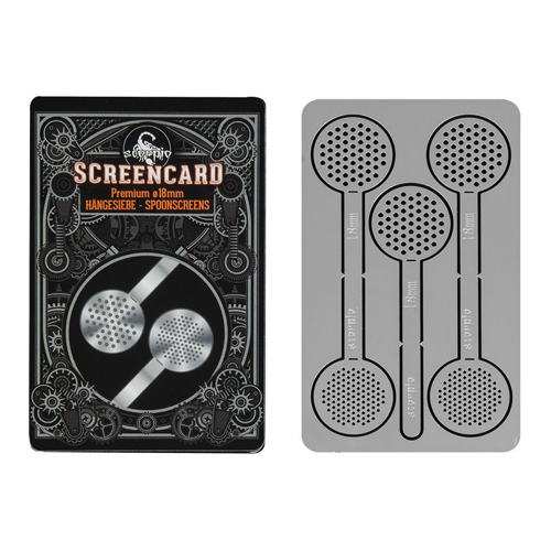 Screencard Hanging Screens 18mmø, 5 Screens Metal Card