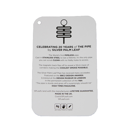 Silber Palm Leaf Magnet Pfeife, matt