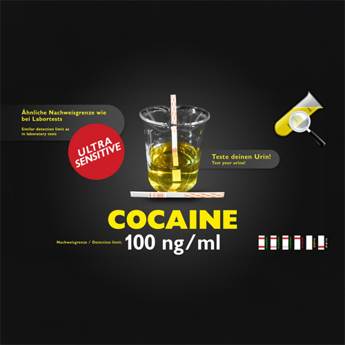 Urin-Teststreifen auf KOKAIN sensitiv 25ng/ml