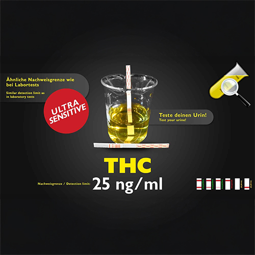 Urine Test Strips For THC, Sensitive 25ng/ml