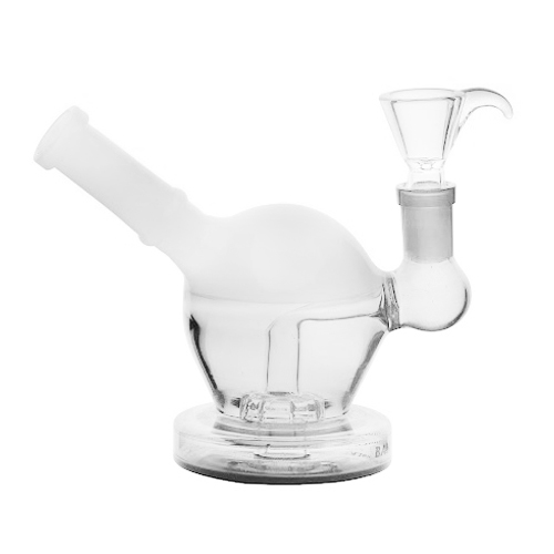 Weiße Mini-Kugel-Bong, 15cm