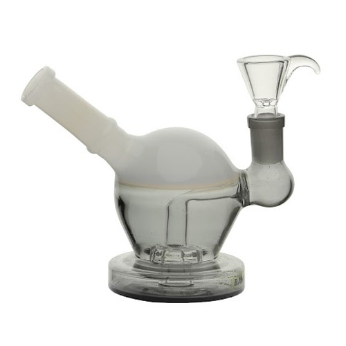 Weiße Mini-Kugel-Bong, 15cm