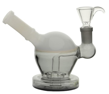 White Mini Ball Bong, 15 cm