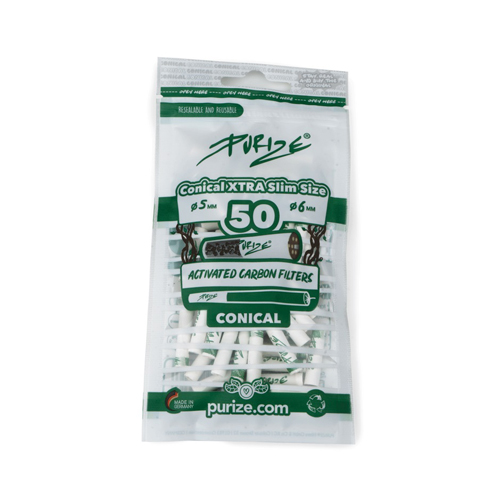 PURIZE Aktivkohlefilter Xtra Slim CONICAL,50 Stück