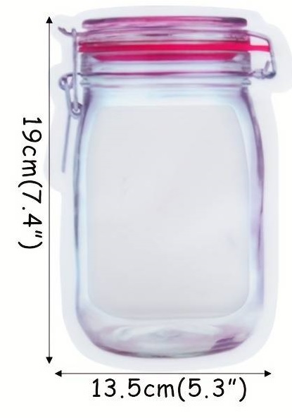 Mylar Bag, JAR Shape, 500 Ml, 25