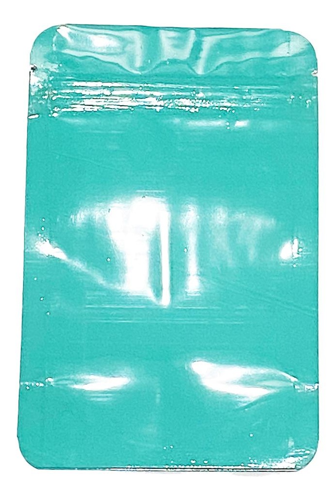 Mylar Bags 140 X 85 Mm, Pack Of 50, Aqua Green