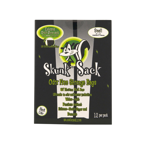 SKUNK Sack Schwarz Small 12er, 76 x 102mm