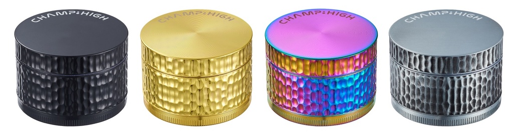 Metal Grinder, 52mmø, 4-piece, HAMMERED