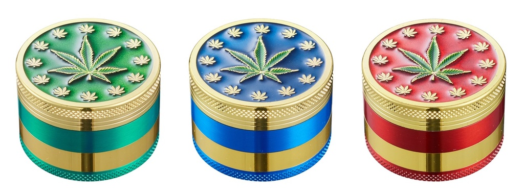 Metall Grinder, 52mmŘ, 4-teilig,  LEAF #5