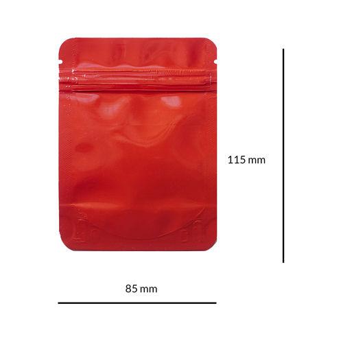 Mylar Bag 115 X 85 Mm, PU50, Matte Red
