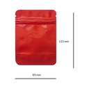 Mylarbeutel 115 x 85 mm, VE50, MATTE Rot