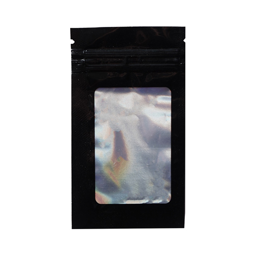 Mylar Bag WINDOW, 100 X 60 Mm, Pack Of 50, Black