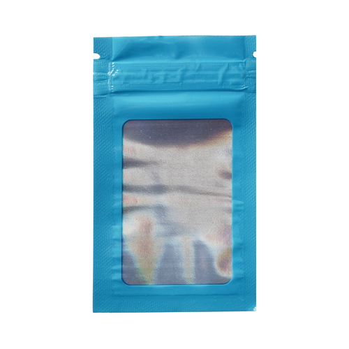 Mylar Bag WINDOW, 100 X 60 Mm, Pack Of 50, Blue