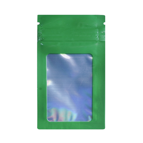 Mylarbeutel WINDOW, 100 x 60mm, VE50, Grün