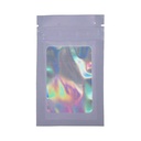 Mylar Bag WINDOW, 100 X 60 Mm, Pack Of 50, Purple