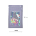 Mylar Bag WINDOW, 100 X 60 Mm, Pack Of 50, Purple