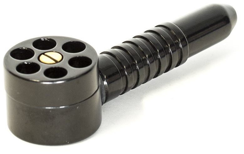 Six Shooter Pipe, ca.12cm, Schwarz