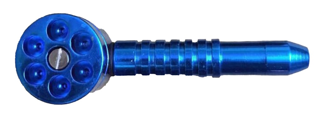 Six Shooter Pipe, ca.12cm, BLUE