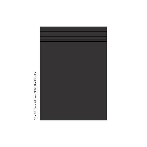 Poly Bag 5.5 X 6.5 Cm, 90 My, Pack Of 500, Black