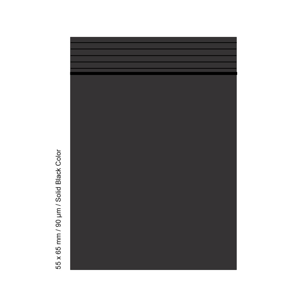 Poly Bag 5.5 X 6.5 Cm, 90 My, Pack Of 500, Black