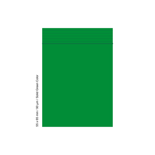 Poly Bag 5.5 X 6.5 Cm, 90 My, Pack Of 500, Green