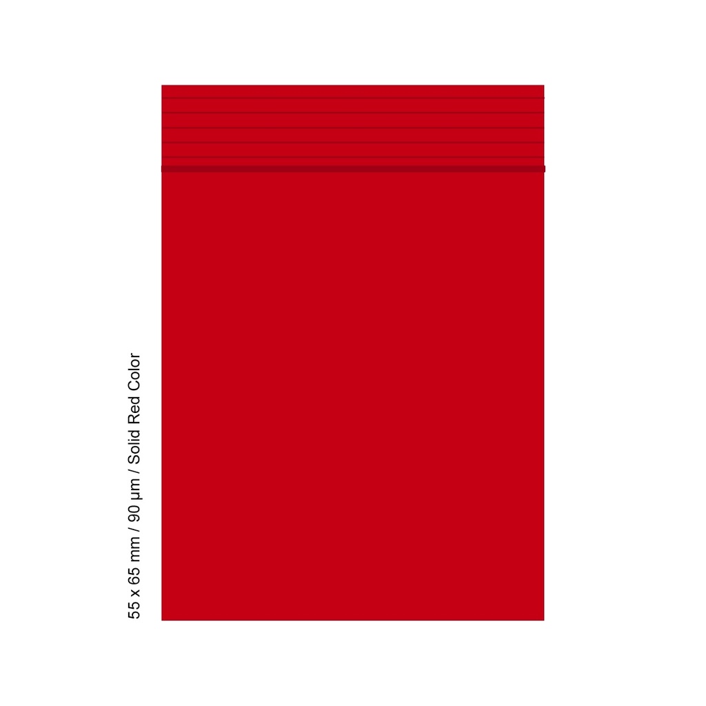 Polybeutel 5,5 mal 6,5cm, 90my, VE500, RED