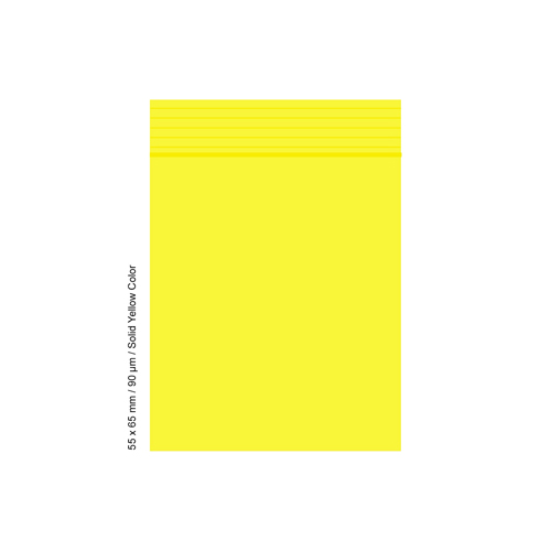 Poly Bag 5.5 X 6.5 Cm, 90 Microns, Pack Of 500, YELLOW