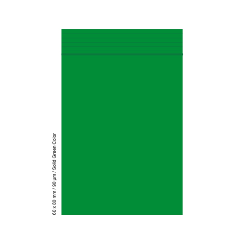 Poly Bag 6 X 8 Cm, 90 Microns, Pack Of 500, Green