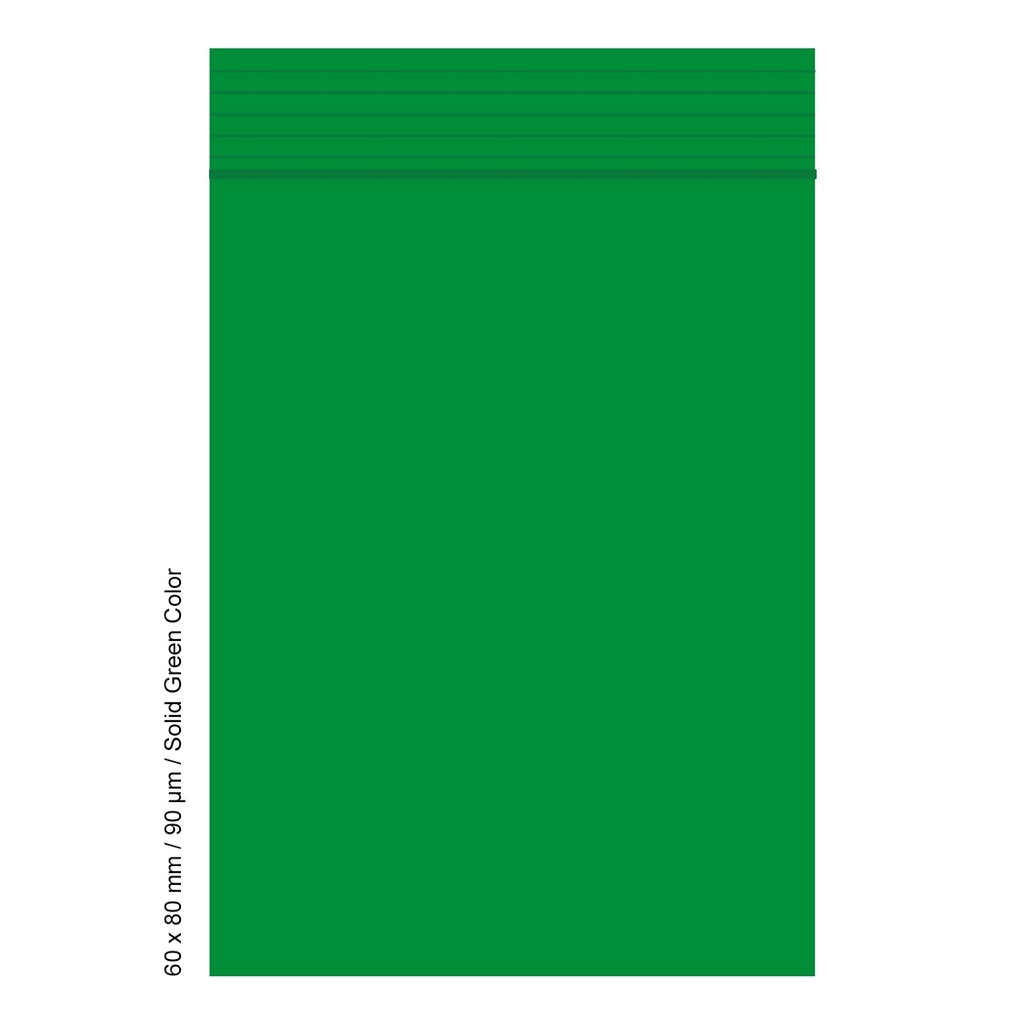 Polybeutel 6 mal 8cm, 90my, VE500, GREEN
