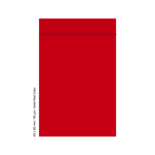 Poly Bag 6 X 8 Cm, 90 Microns, Pack Of 500, Red