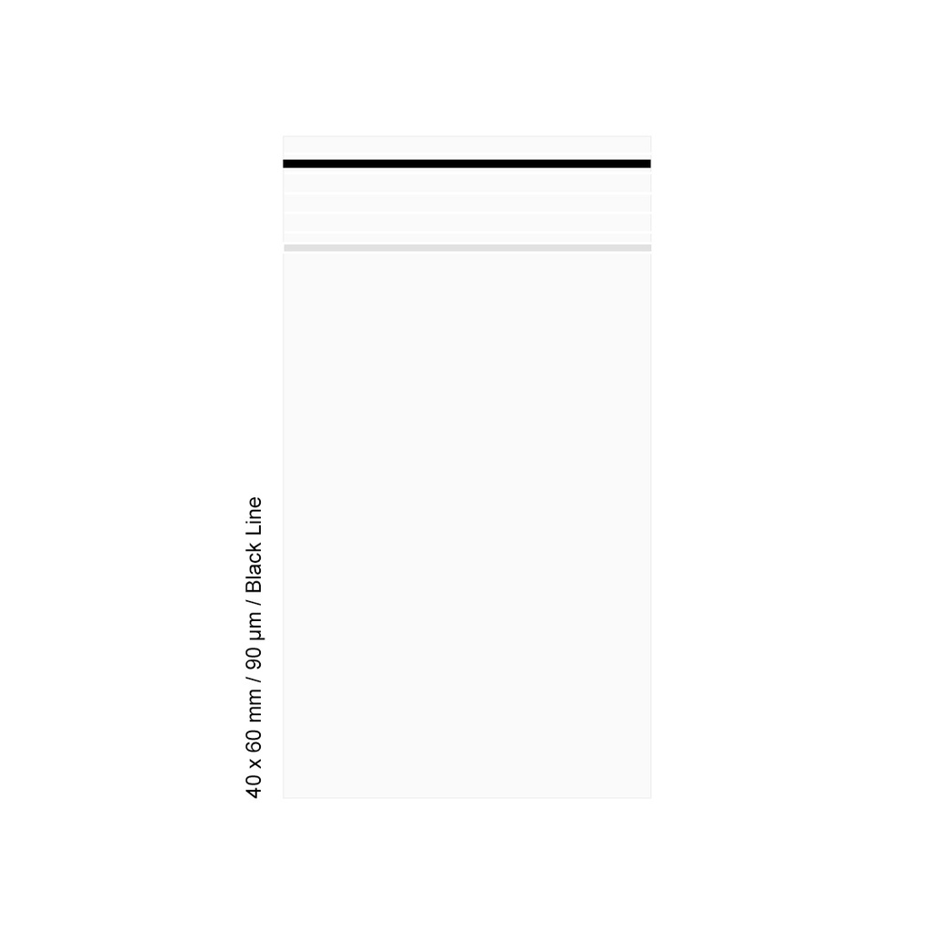 Poly Bag 4 X 6 Cm, 90 My, VE500, Black LINE