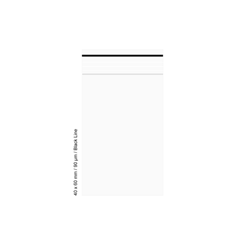 [LD469BKL] Polybeutel 4 mal 6cm, 90my, VE500, Schwarz LINE