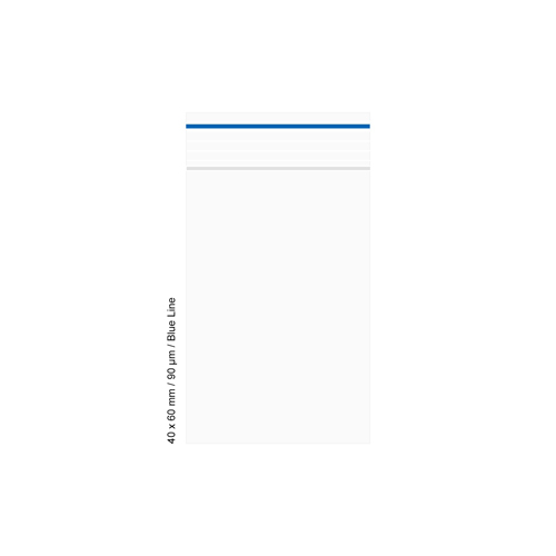 Poly Bag 4 X 6 Cm, 90 My, VE500, Blue LINE