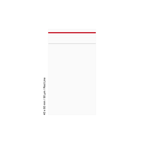 Poly Bag 4 X 6 Cm, 90 Microns, Pack Of 500, Red LINE