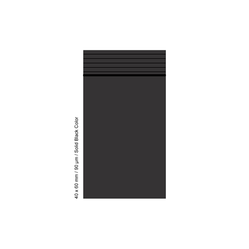 Polybeutel 4 mal 6cm, 90my, VE500, Schwarz COLOR
