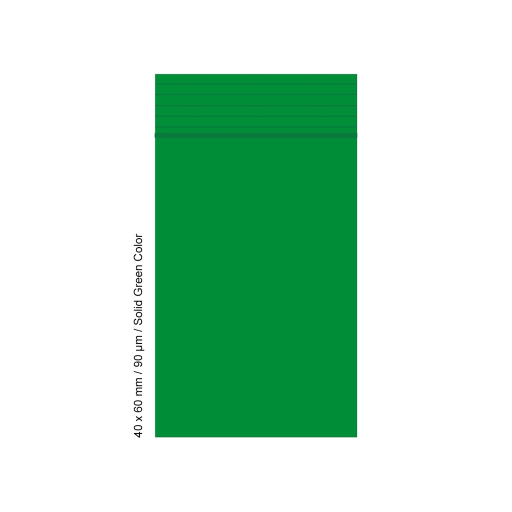 Polybeutel 4 mal 6cm, 90my, VE500, GREEN COLOR