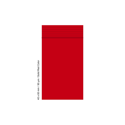 Poly Bag 4 X 6 Cm, 90 Microns, Pack Of 500, Red COLOR
