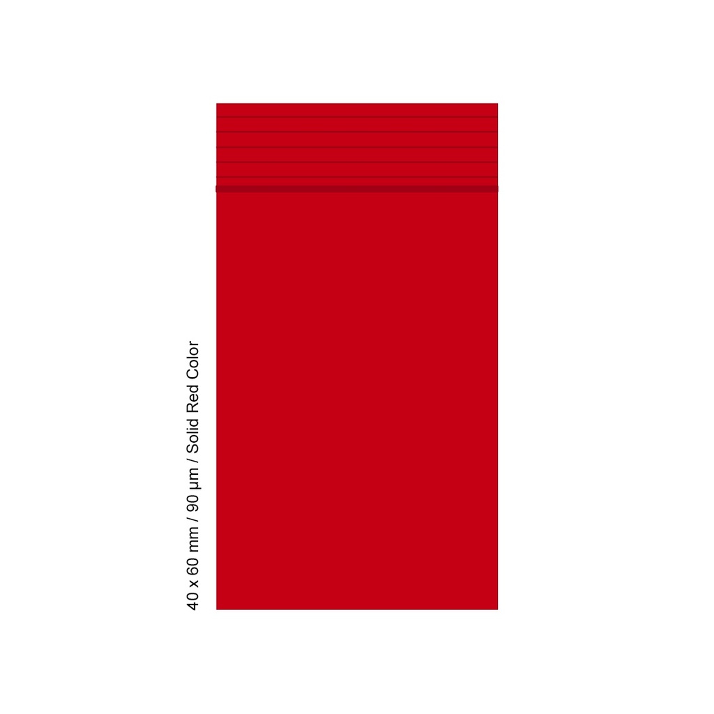 Polybeutel 4 mal 6cm, 90my, VE500, RED COLOR